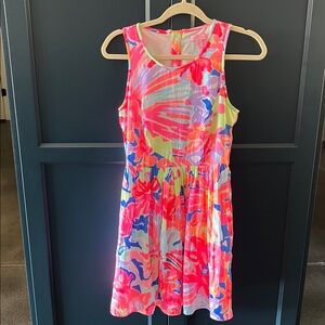 Lilly Pulitzer Kassia Coral and Aqua Dress size 0. NWOT
